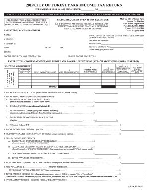 city of forest park taxes